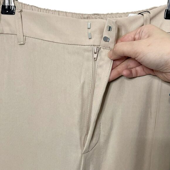 Zara NWT High Rise Wide Leg Trousers Women’s Size Medium Neutral Relaxed Fit - Picture 8 of 14